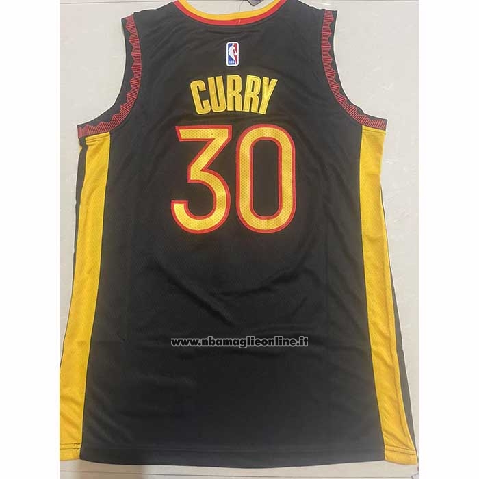 Maglia Golden State Warriors Stephen Curry No 30 Citta 2023-24 Blu